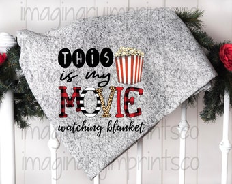 Movie Watching Blanket PNG: Sublimation Digital Design (Digital Download)