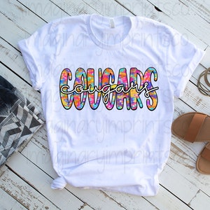 Cougars tie dye png - Sublimation design - Digital design - Sublimation - DTG printing - Sublimation png - Cougars sublimation design