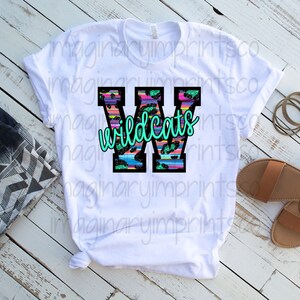 Wildcats Leopard neon png - Sublimation design - Digital design - Sublimation - DTG printing - Sublimation png - WildCats sublimation design