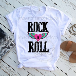 Rock n roll png - Sublimation design - Digital design  - Sublimation - DTG printing - Clipart - Sublimation png - Rock n Roll sublimation