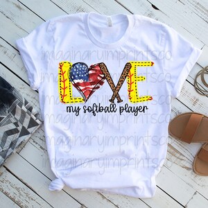 Love Softball Player png - Sublimation design - Sublimation design download - DTG printing - Softball Sublimation png - Softball png
