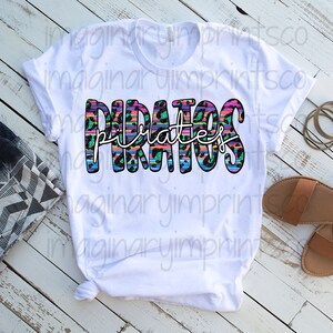 Pirates Leopard Neon Sublimation Design (PNG)