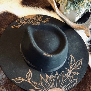 Sunflower Burned Hat
