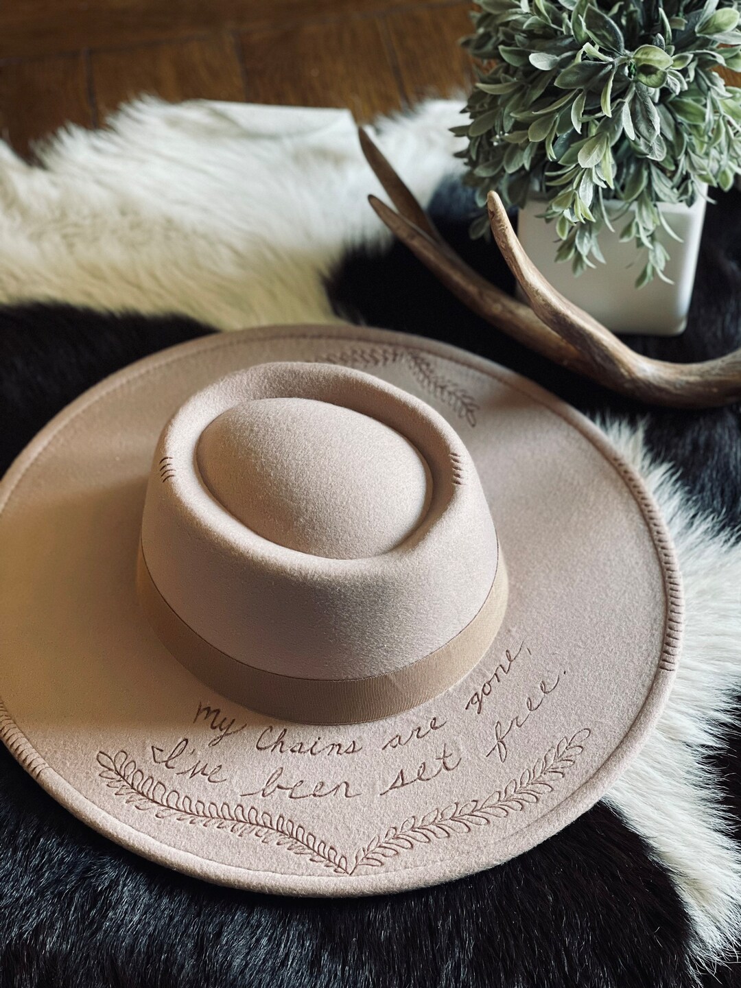 My Chains Are Gone Ive Been Set Free Burned Hat Etsy