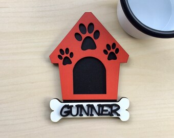 Personalized Magnet, Dog House Magnet, Personalized Gift, Dog Lover Gift, Kitchen Refrigerator Magnet, Personalized Dog Gift, Dog Paw