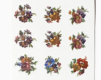 24St. Blumen Keramik Decal, Abziehbilder, Unterglasur Transfer