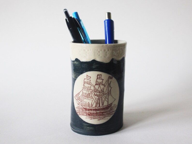 Handmade ceramic mug with dachshund image 3
