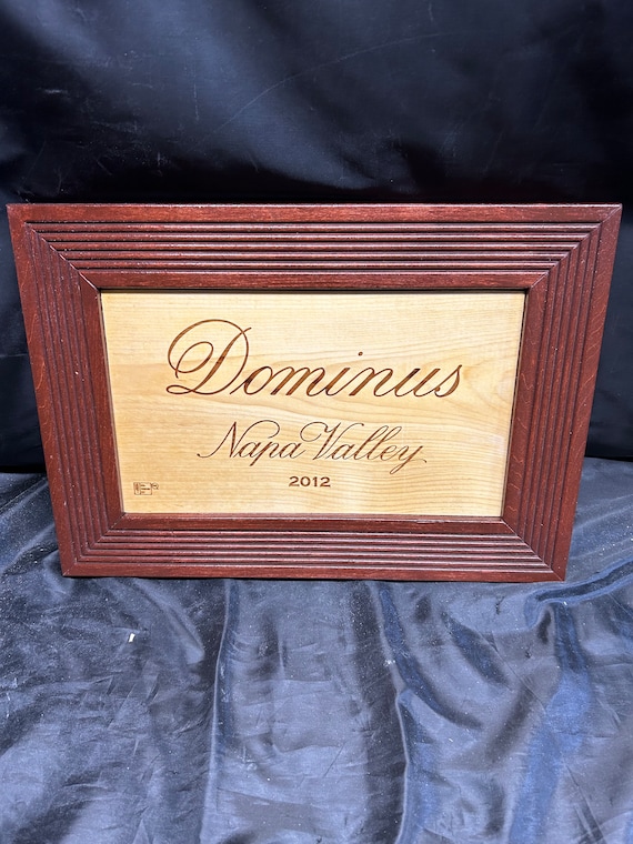 Dominus wall art hand made wine frame