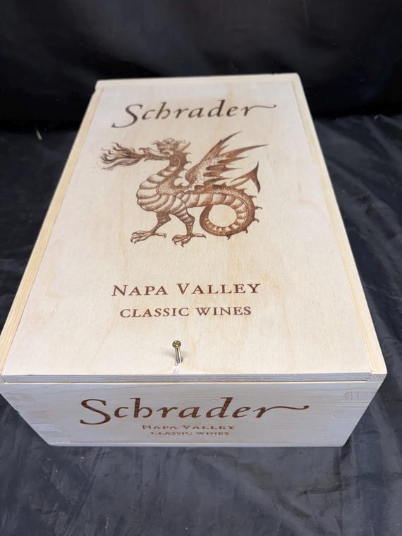 Schrader 2 btl wood wine box
