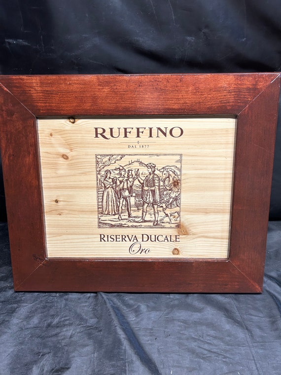 Ruffino wall art hand made wine frame