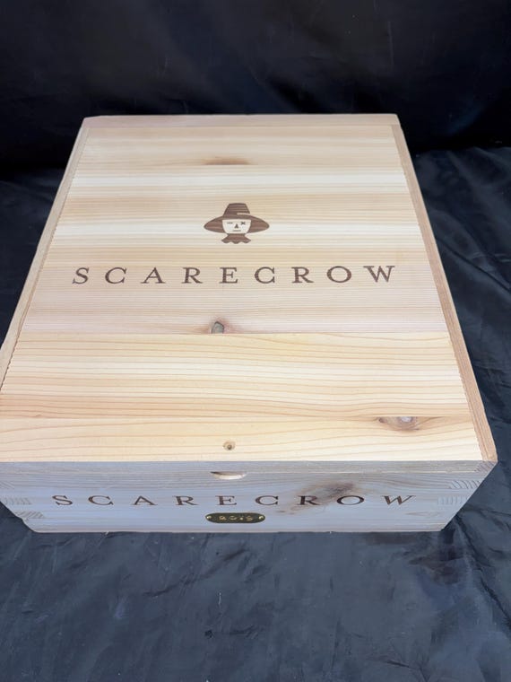 Scarecrow wood wine box