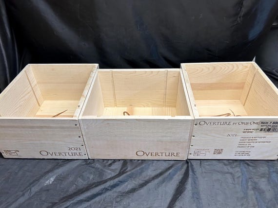 Overture X 3 wood wine boxes