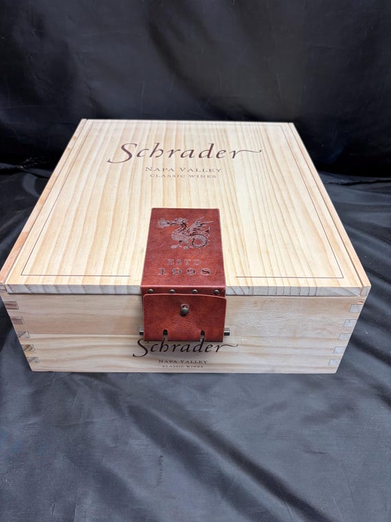 SCHRADER WINE BOX Napa Valley 3 Btl Leather strap