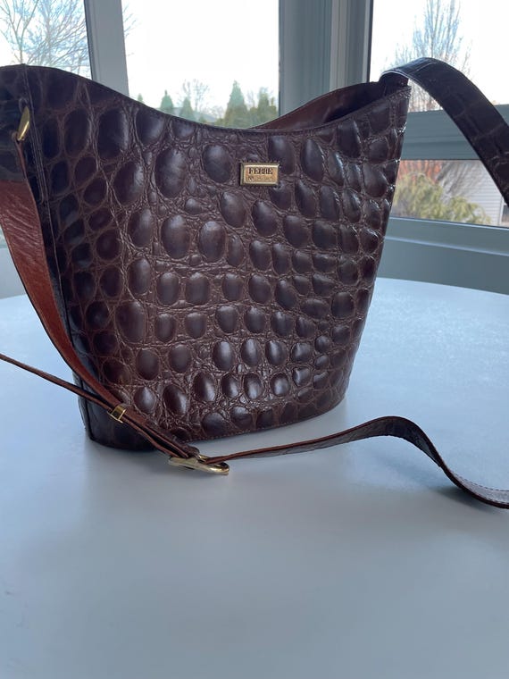 Vintage Gianfranco Ferre Leather Crocodile Embossed Bag - Etsy