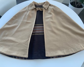 Wool Camel Cape Sz Medium