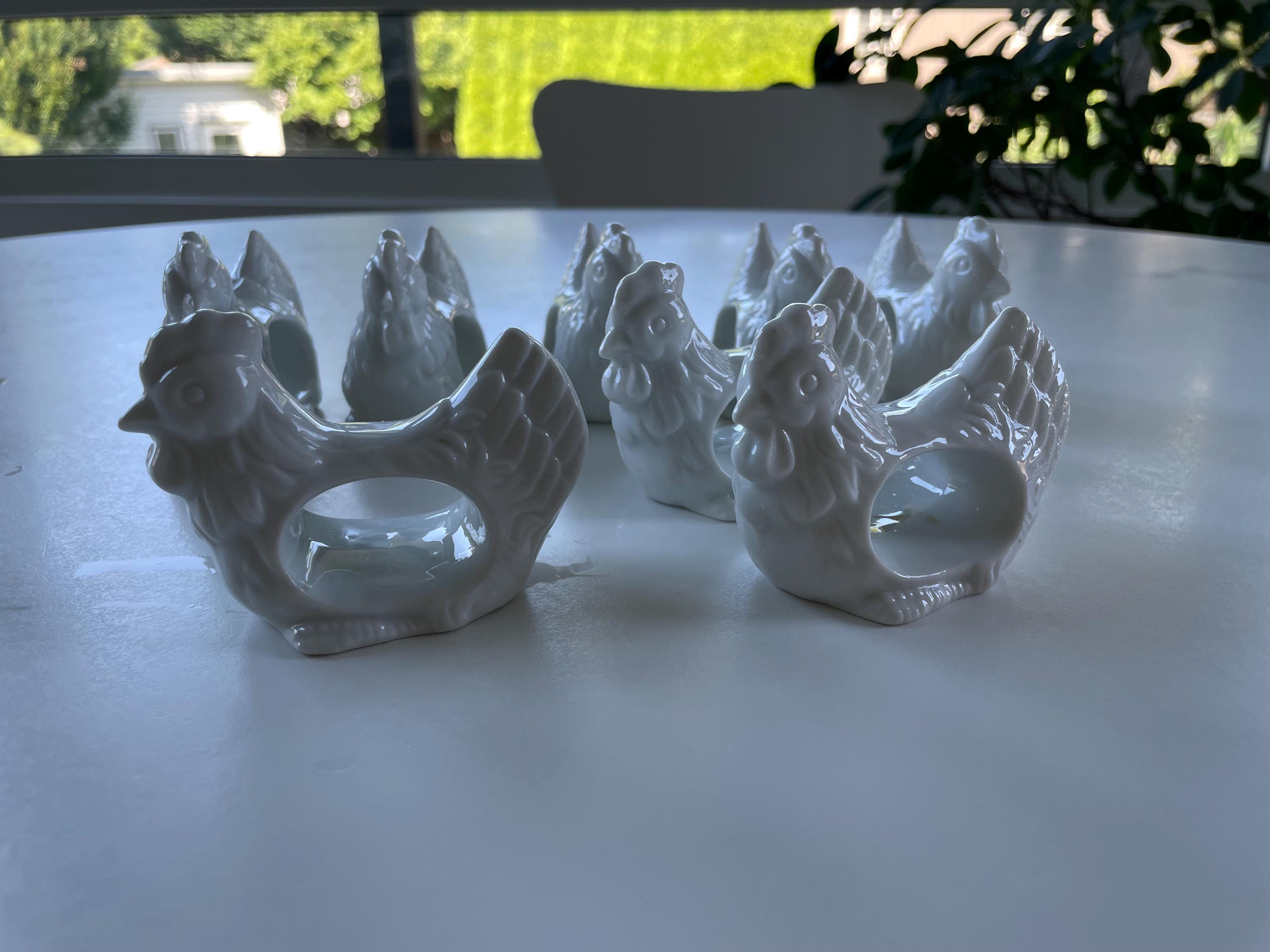 日本製ヴィンテージ白磁チキンナプキンリング8個セット - Etsy 日本