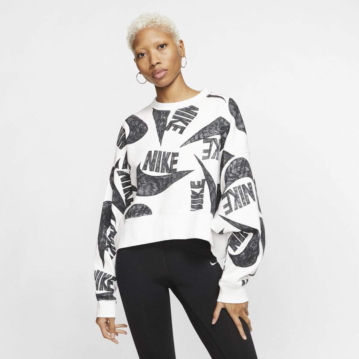 Nike Womens Women s Sportswear Icon Clash Fleece Crew Sweatshirt Large Etsy