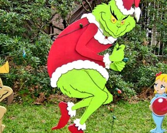 grinch christmas yard art 4ft grinch yard decor 4ft grinch stealing lights - The Grinch Themed Christmas Decorations grinch christmas yard art 4ft grinch yard decor 4ft grinch stealing lights - The Grinch Themed Christmas Decorations