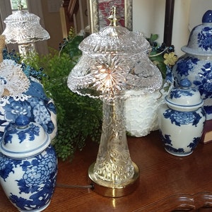 14 1/2&quot; Hofbauer Byrdes Crystal Lamp,Hofbauer Byrdes Lamp,Hofbauer Byrdes Collection