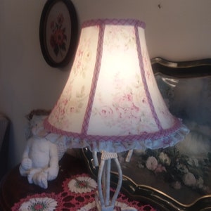 Chinoiserie lampshade Pink and cream Chinoiserie lampshade Pink and cream
