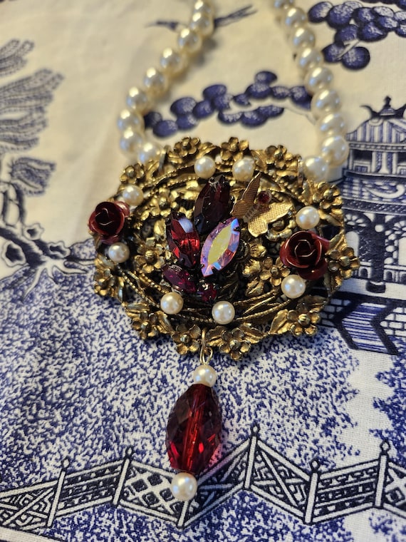 Custom Pendant Necklace,Assemblage Necklace,State… - image 4