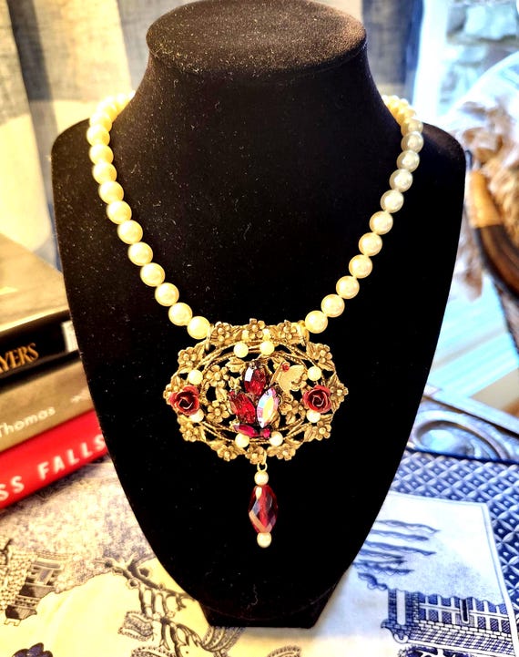 Custom Pendant Necklace,Assemblage Necklace,State… - image 1