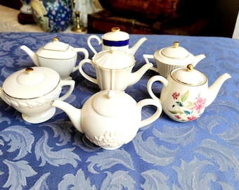 Teteras miniatura Lenox, lote de 7