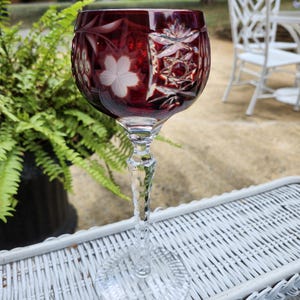 Nachtmann Traube Cut to clear,Tall Wine Hock,Ruby