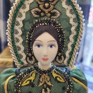 Ukraine Folk Art Doll,Russian Folk Art Doll,European Folk Art Doll,Porcelain Cone Doll,Festival Costume Doll