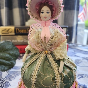 Ukraine Folk Art Doll,Russian Folk Art Doll,European Folk Art Doll,Porcelain Cone Doll,Festival Costume Doll,Victorian doll,Pin Cushion doll