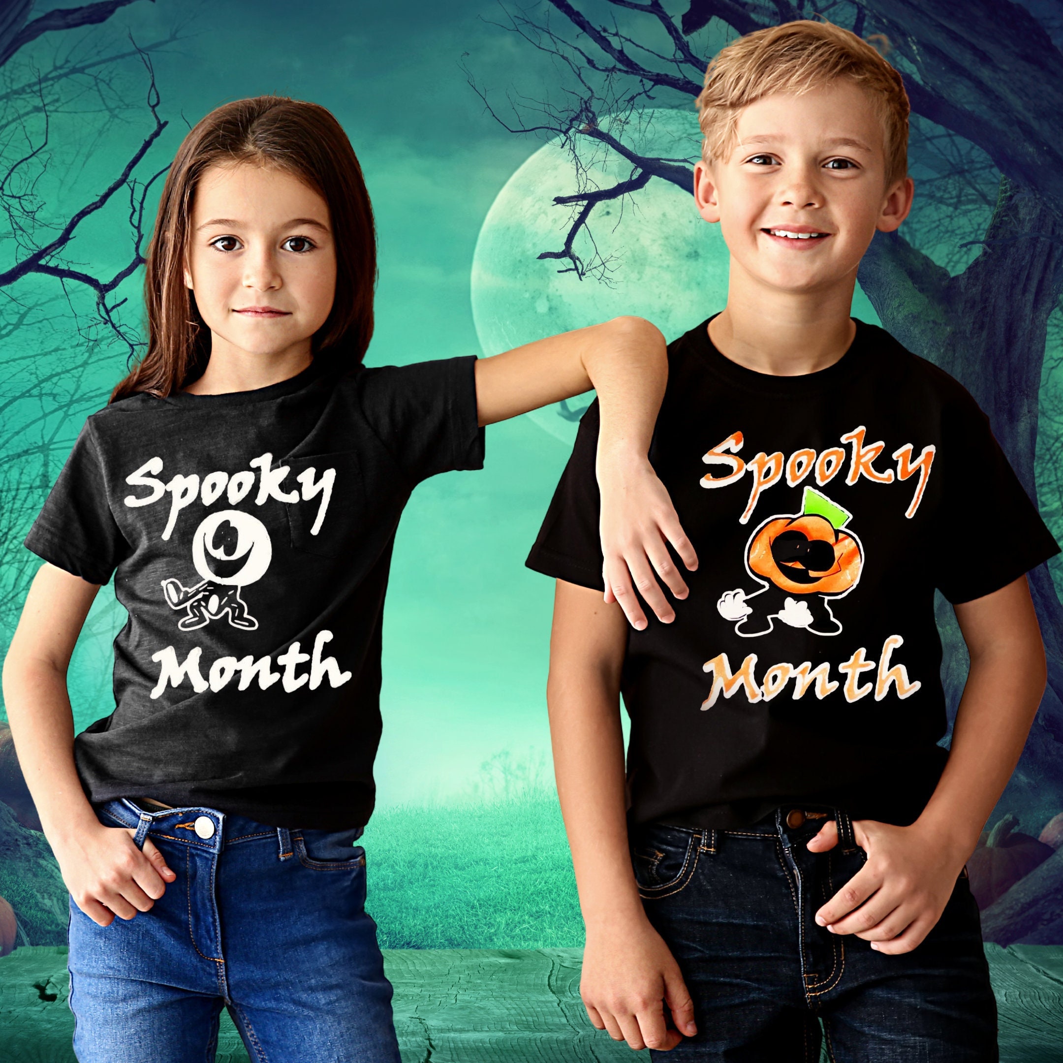 Spooky Month  Kids T-Shirt for Sale by XephArtcute