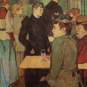 Henri de Toulouse-Lautrec Vintage Print 1977 | &quot;A Corner of the Moulin de la Galette&quot; (1892) | Home Decor | Wall Art | Art Print