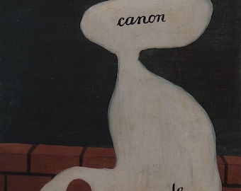 Rene Magritte Vintage Print 1994 | "Biomorphic Character with Lyrics" (1929) | Home Decor | Wall Art | Art Print | Surrealism | Wall Decor