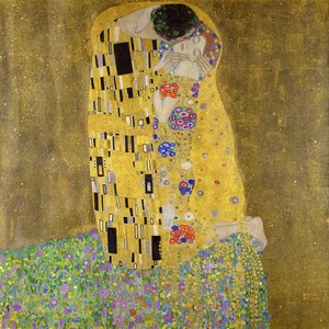 Gustav Klimt Vintage Print 2002 | &quot;The Kiss&quot; (1907-8) | Home Decor | Wall Art | Art Print | Modern Art | Wall Decor