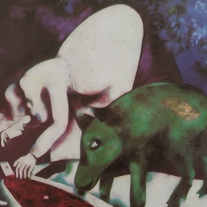 Marc Chagall Vintage Print 1998 | &quot;The Watering Trough&quot; (1925) | Art Print | Modern Art | Wall Art | Home Decor | Wall Decor