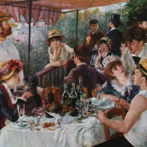 Auguste Renoir Vintage Druck 1976 | &quot;Mittagstisch der Bootsparty&quot; (1881) | Wohnkultur | Wandkunst | Kunstdruck | Impressionismus | Wanddekoration