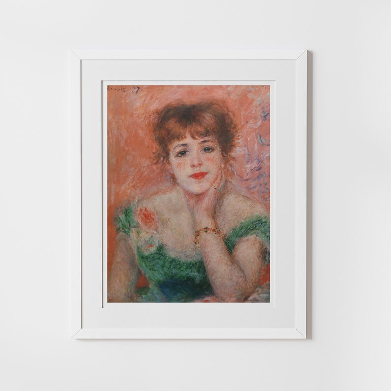 Pierre-Auguste Renoir Vintage Print 1986 Portrait of the Actress Jeanne Samary 1877 Home Decor Wall Art Art Print Wall Decor image 3