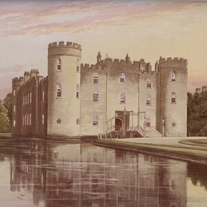 1880 Original Antique Chromolithograph | &quot;Shirburn Castle&quot;, Nr Tetsworth, Oxfordshire | Home Decor | Antique Print | Wall Art | Wall Decor