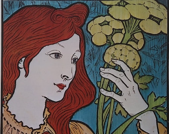 Eugene Grasset Vintage Print 1978 | "Salon des Cent" (1894) | Home Decor | Art Nouveau Poster Image | Wall Art | Wall Decor | Art Print