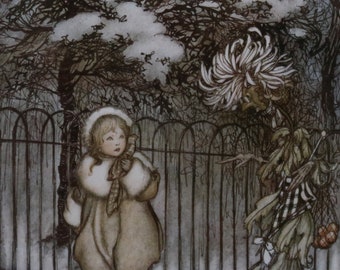Arthur Rackham Vintage Druck 2004 | "Eine Chrysantheme..." (1906) | Wohnkultur | Wandkunst | Kunstdruck | Illustration | Wanddekoration