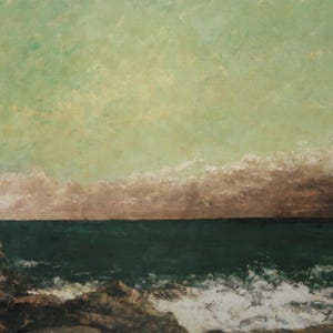 Gustave Courbet Vintage Print 1988 | &quot;The Mediterranean&quot; (1857) | Home Decor | Wall Art | Art Print | Realism | Wall Decor