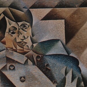 Juan Gris Vintage Print 1988 | &quot;Portrait of Picasso&quot; (1912) | Home Decor | Wall Art | Abstract Art | Vintage Art Print