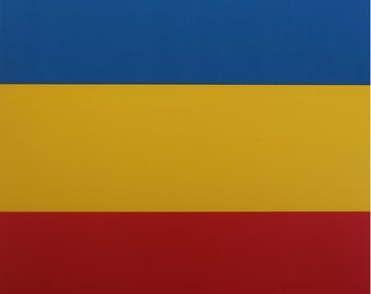 Ellsworth Kelly Vintage Print 1990 | "Blue, Yellow, Red" (1972) | Home Decor | Wall Art | Art Print | Minimalism | Wall Decor