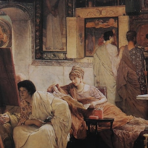 Sir Lawrence Alma-Tadema Vintage Print 1993 | &quot;A Picture Gallery&quot; (1873) | Home Decor | Wall Art | Art Print | Wall Decor