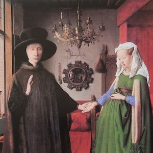 Jan Van Eyck Vintage Print 1981 | The Arnolfini Marriage (1434) | Home Decor | Classical print | Wall Art | Genuine Vintage Print