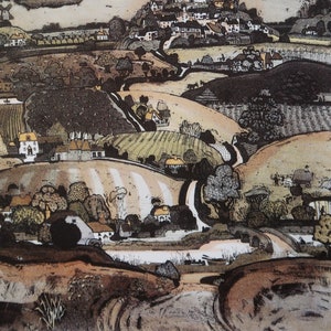 Graham Clarke Vintage Print 1986 | &quot;High Weald&quot; (1975) | Home Decor | Wall Art | Art Print | Rural Life | Wall Decor | British Artist
