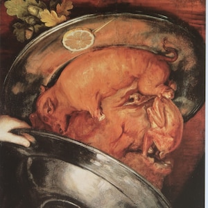 Giuseppe Arcimboldo Vintage Print 1992 | &quot;The Cook&quot; (1570) | Home Decor | Wall Art | Art Print | Mannerism | A Visual Pun | Wall Decor