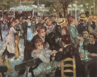 Auguste Renoir Vintage Print 1976 | "Le Moulin de la Galette" (1876) | Home Decor | Wall Art | Art Print | Impressionism | Wall Decor