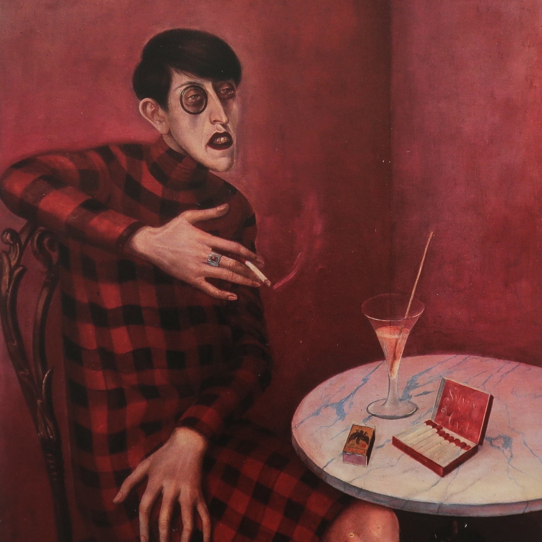 Otto Dix Vintage Print 1994 | "portrait of the Journalist Sylvia Von