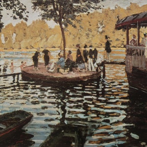 Claude Monet Vintage Print 1989 | &quot;La Grenouillere&quot; (1869) | Home Decor | Impressionism | Wall Art | Art Print | Wall Decor